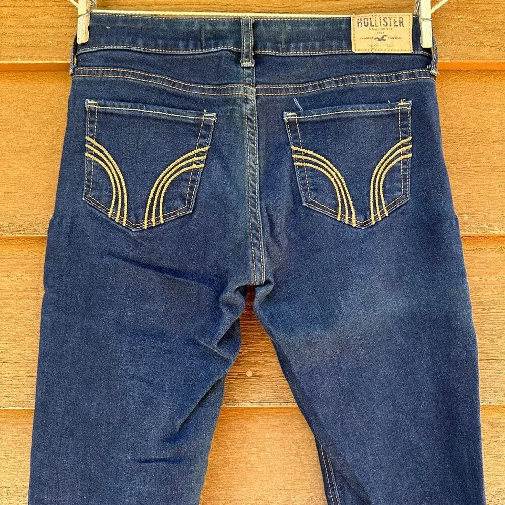 Hollister Cigarette Skinny Low Rise Dark Blue Size 27 - Picture 10 of 11